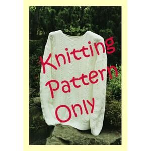 New Sarah James WS102 Cable and Lace Sweater Knitting Pattern